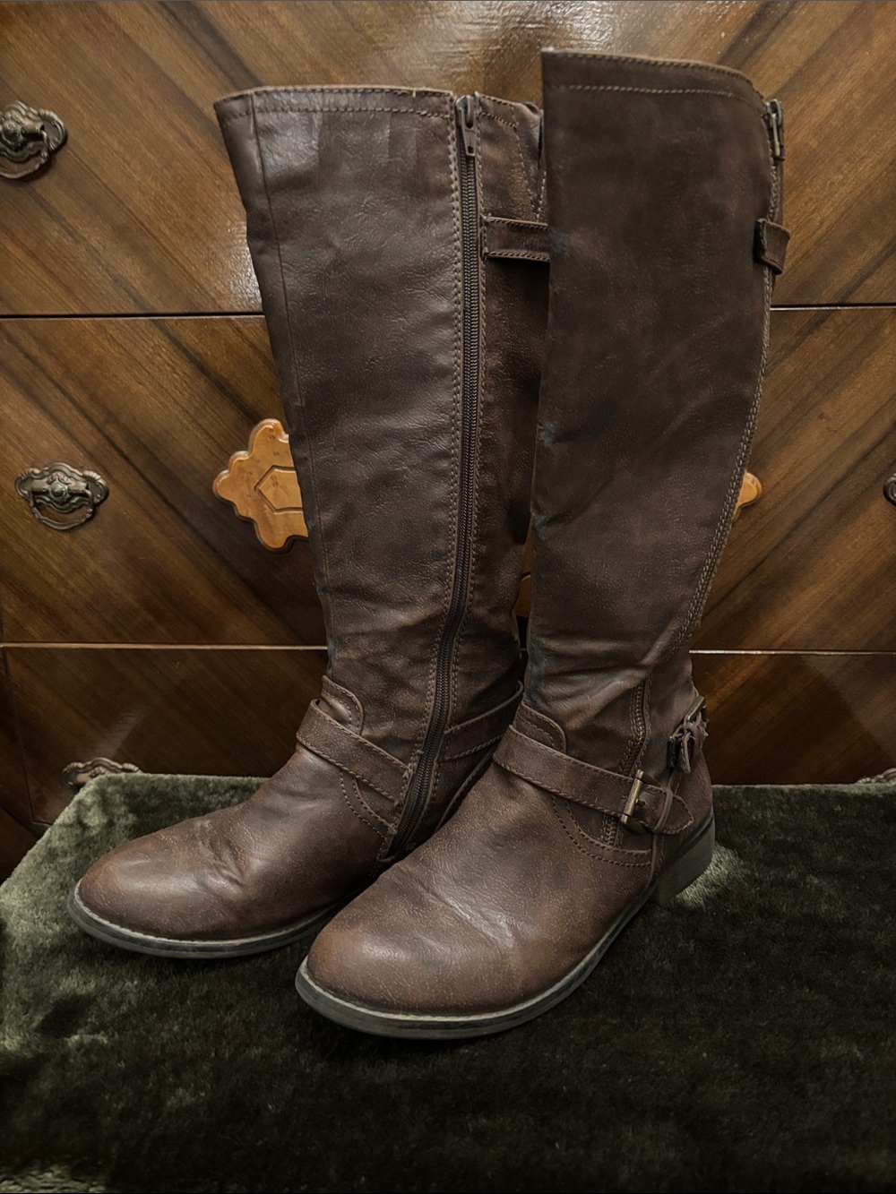 Mossimo Supply Co. Dark Brown Over-the-Knee Riding Style Boots